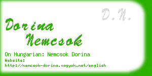 dorina nemcsok business card